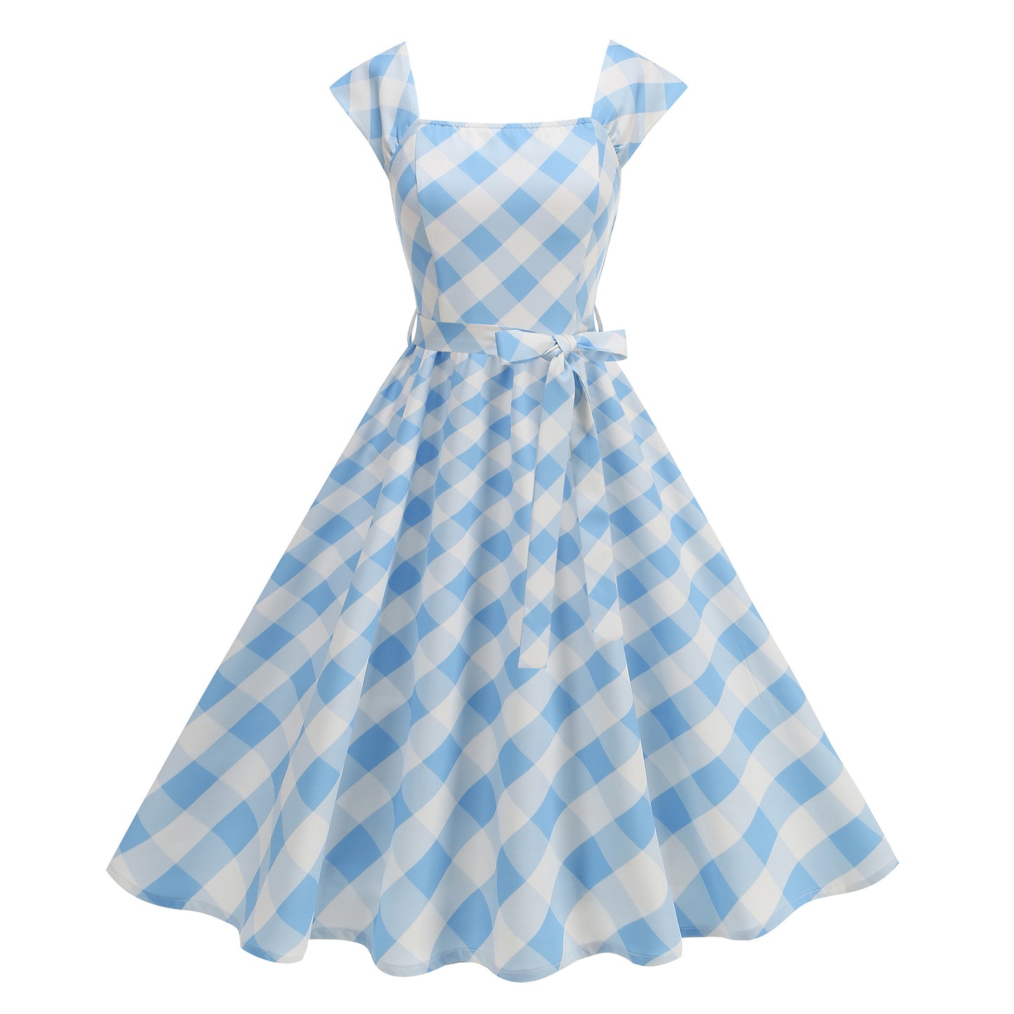 Women's Dress Plaid Large Swing Tube Summer Dresses