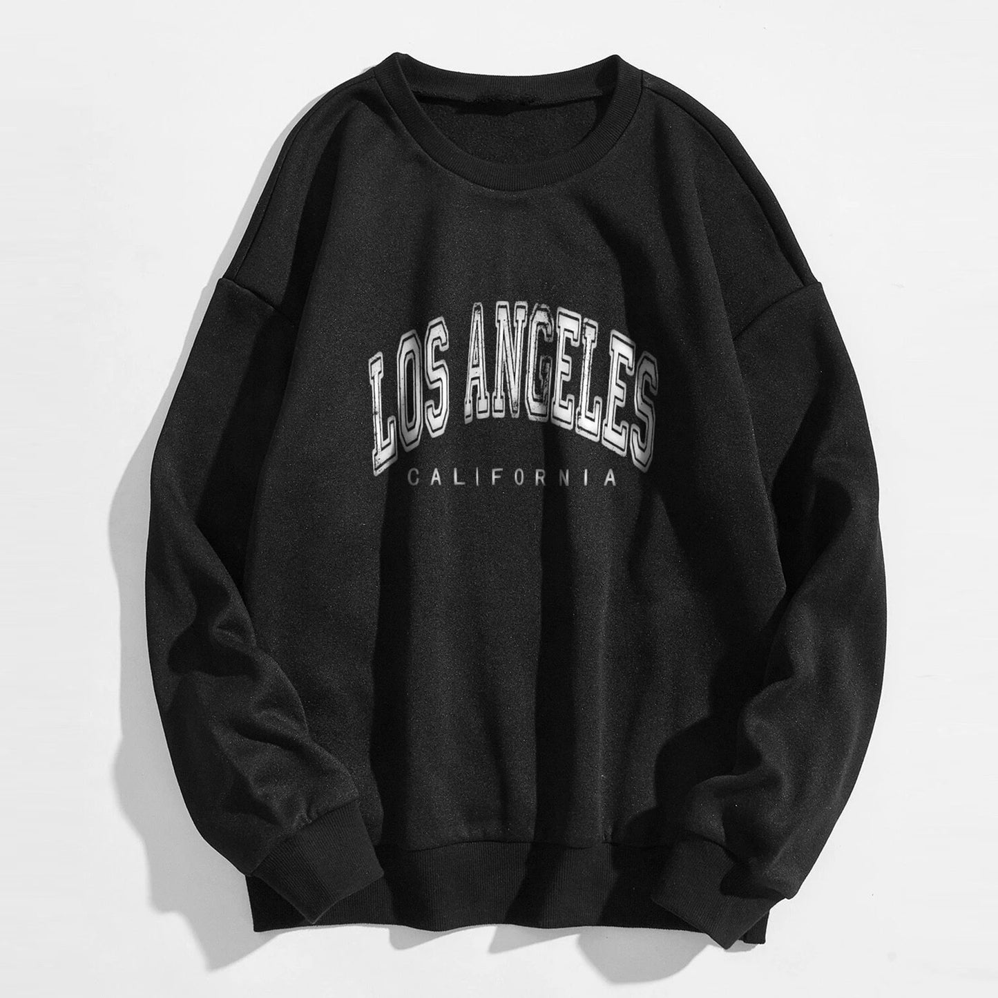 Women's Simple Letter Crew Neck Temperament Pure Color Korean Style Thin Sweaters