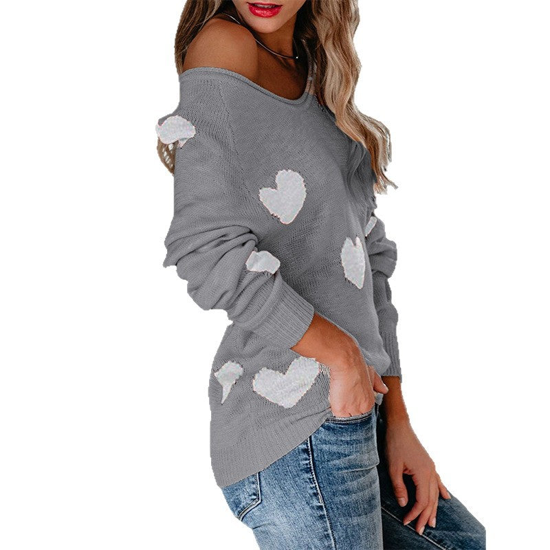 Women's Loose Love Valentine's Day Pullover Sweaters