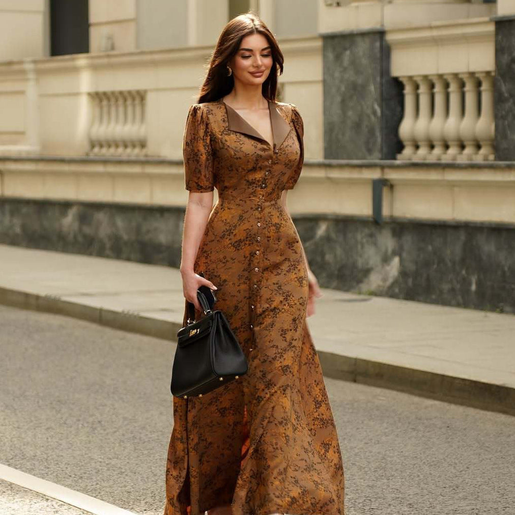 Women's Fashion Temperament Lapel Versatile Dress Long Cardigans