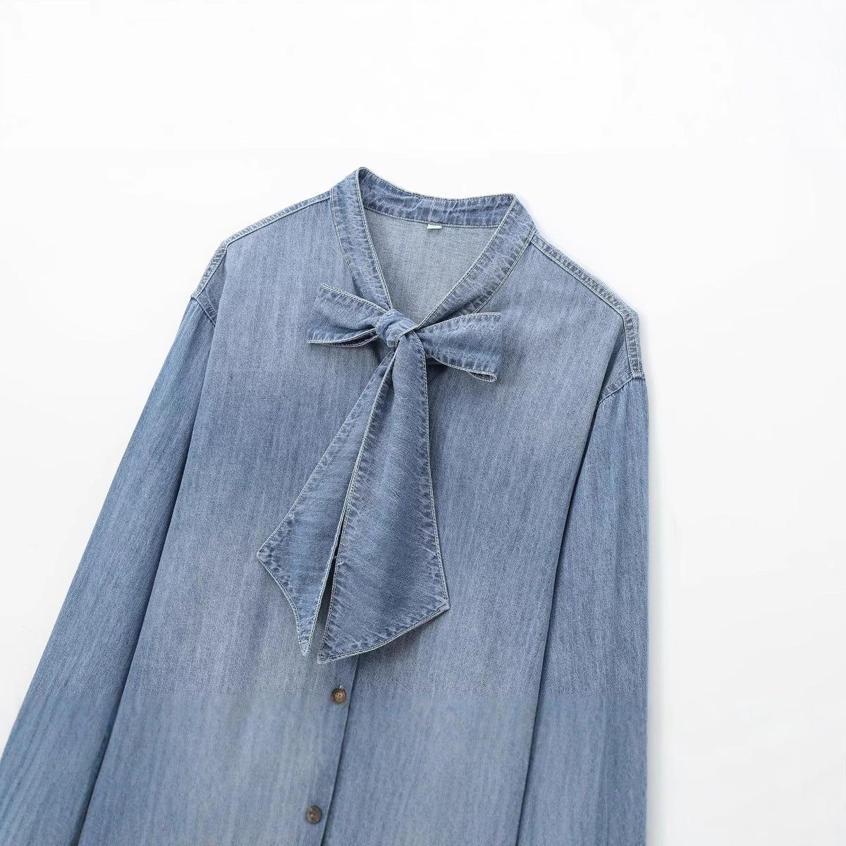 Women's Sweet Bowknot Decoration Flanging Do The Old Blouses