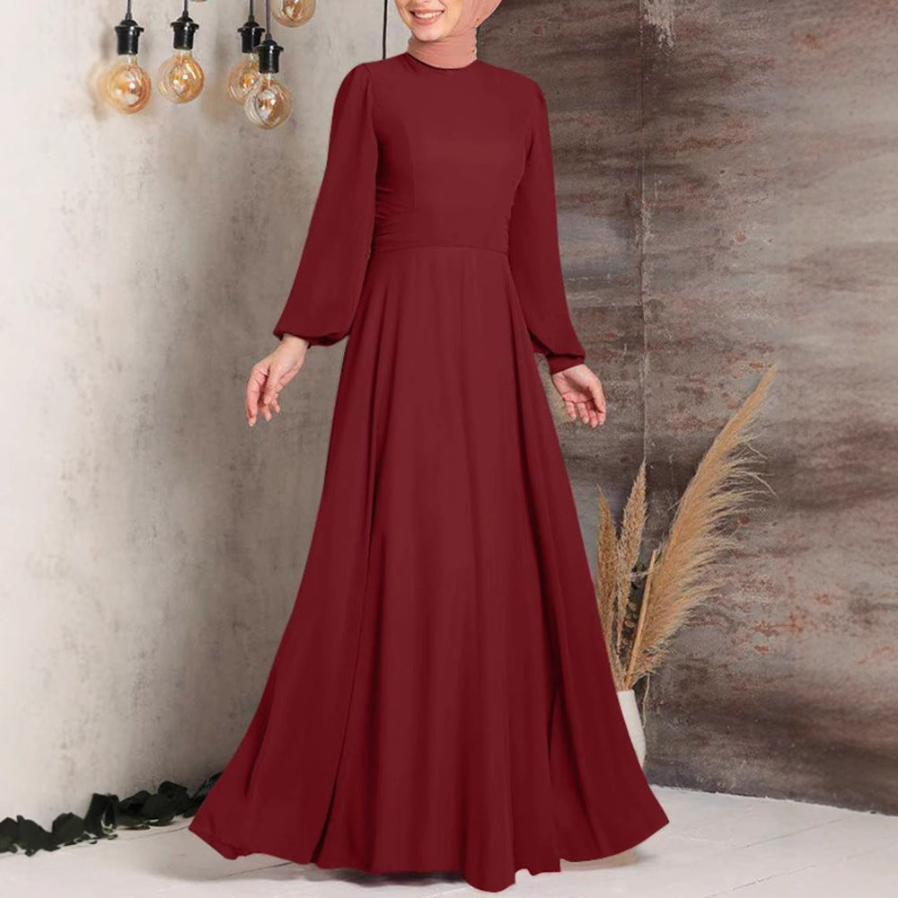 Women's Commuter Street Fashion High Waist Design Swing Lantern Jumpsuits
