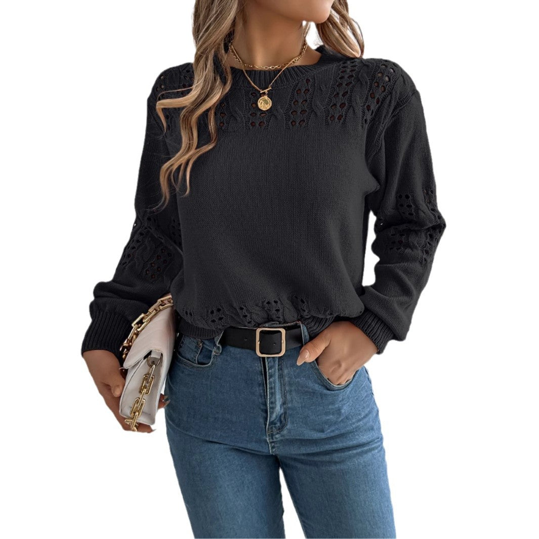 Women's Clearance Casual Solid Color Lantern Sleeve Sweaters