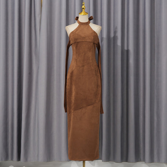 Women's Fashion Style Elegant Halter Sleeveless Backless Fishtail Dresses