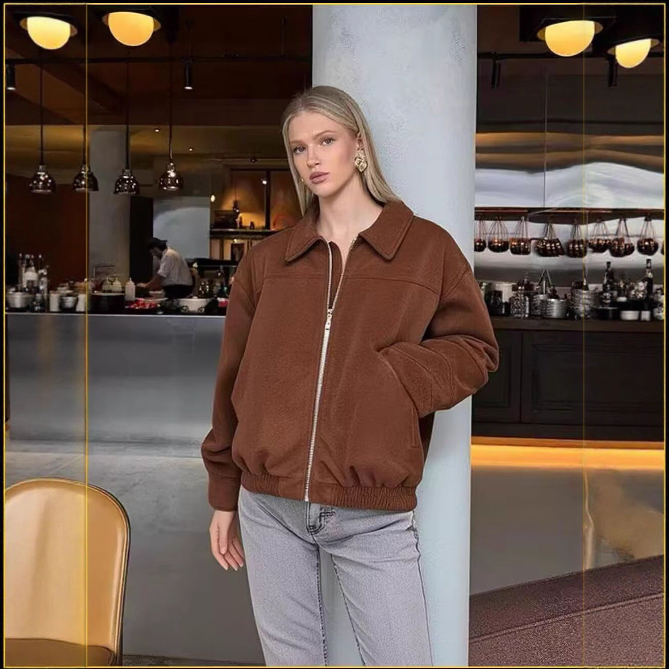 Women's Versatile Cool Casual Suede Bomber Jackets