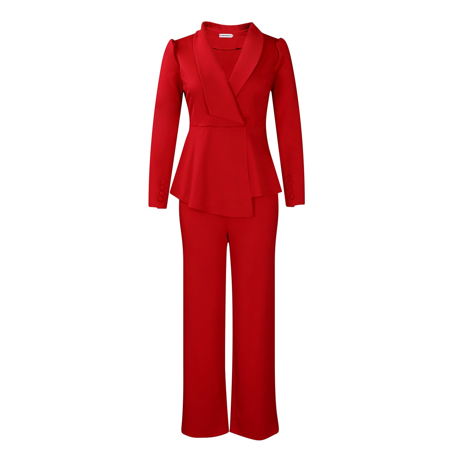 Women's Winter Fashion Elegant Ruffle Wide Leg Suits