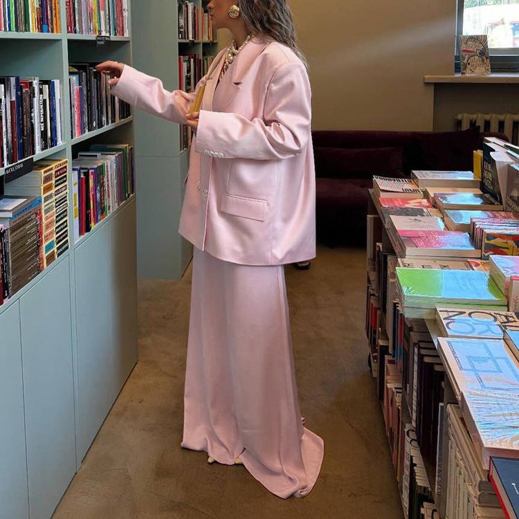 Women's Style Satin Lapel Long Sleeve High-grade Suits