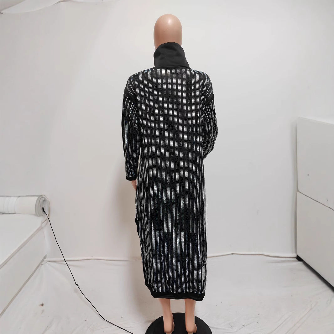 Full Body Rhinestone Dress Spring Bottom Thick Sweaters